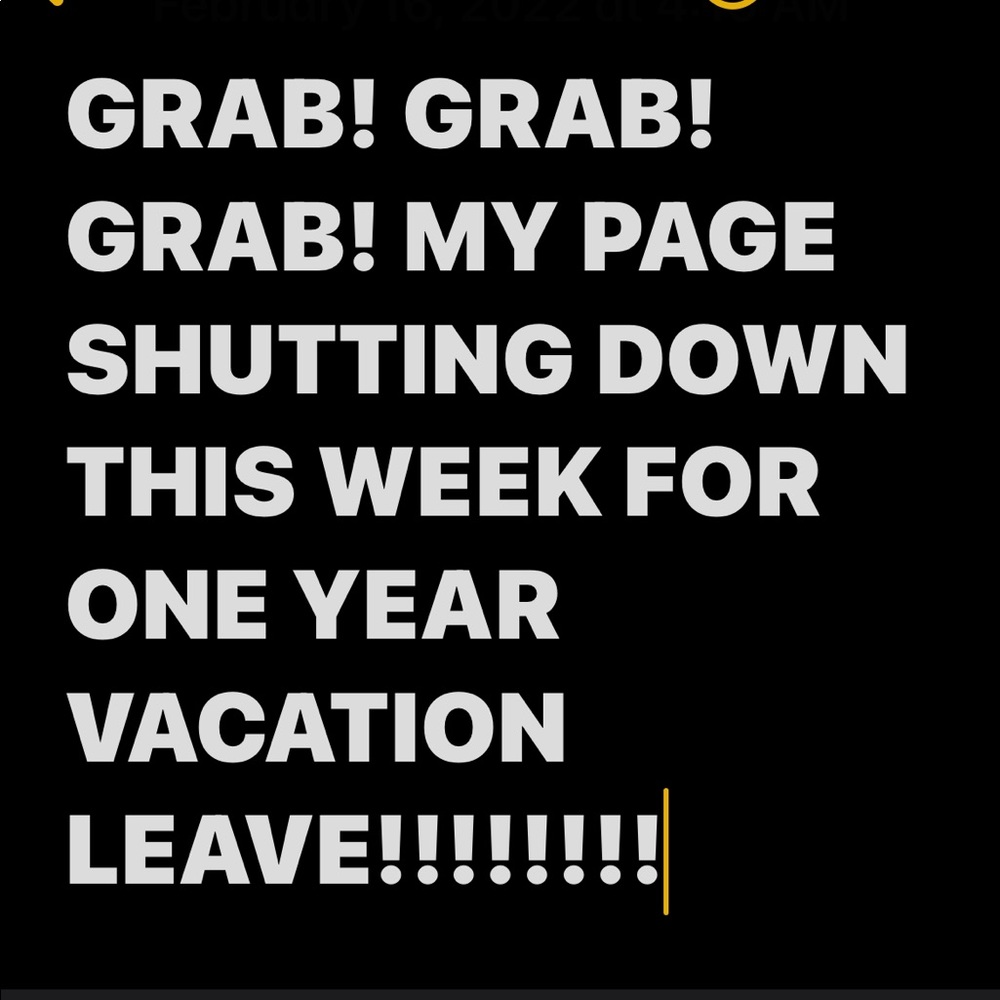 Shutting page down. Last day Saturday 2/20/22